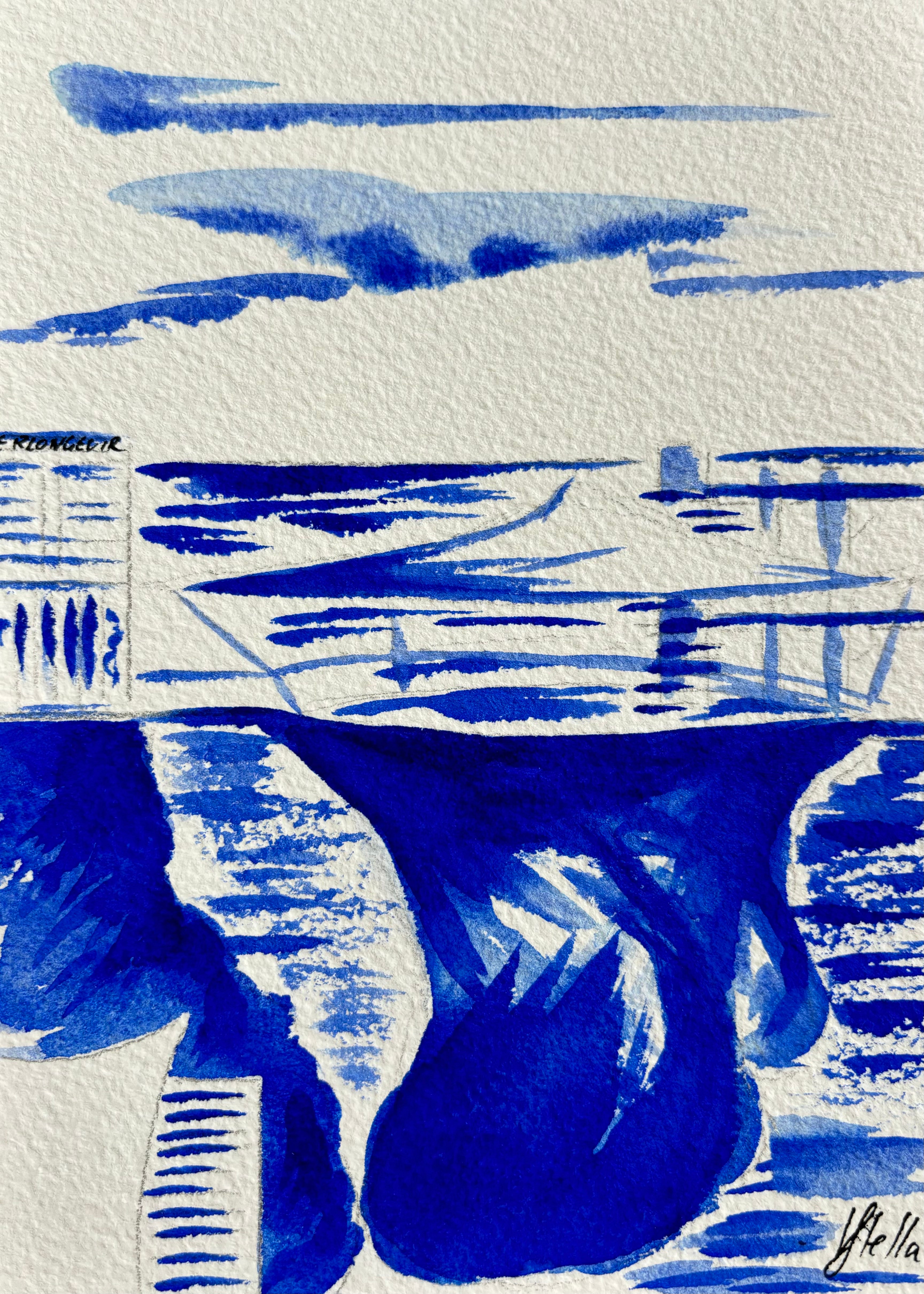 Le Plongeoir bleu encre  Monochrome (51)
