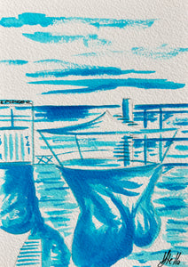 Le Plongeoir bleu encre  Monochrome (53)