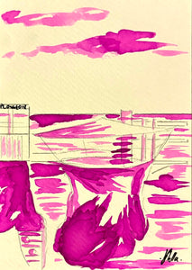Le Plongeoir sunset encre  Monochrome (74)