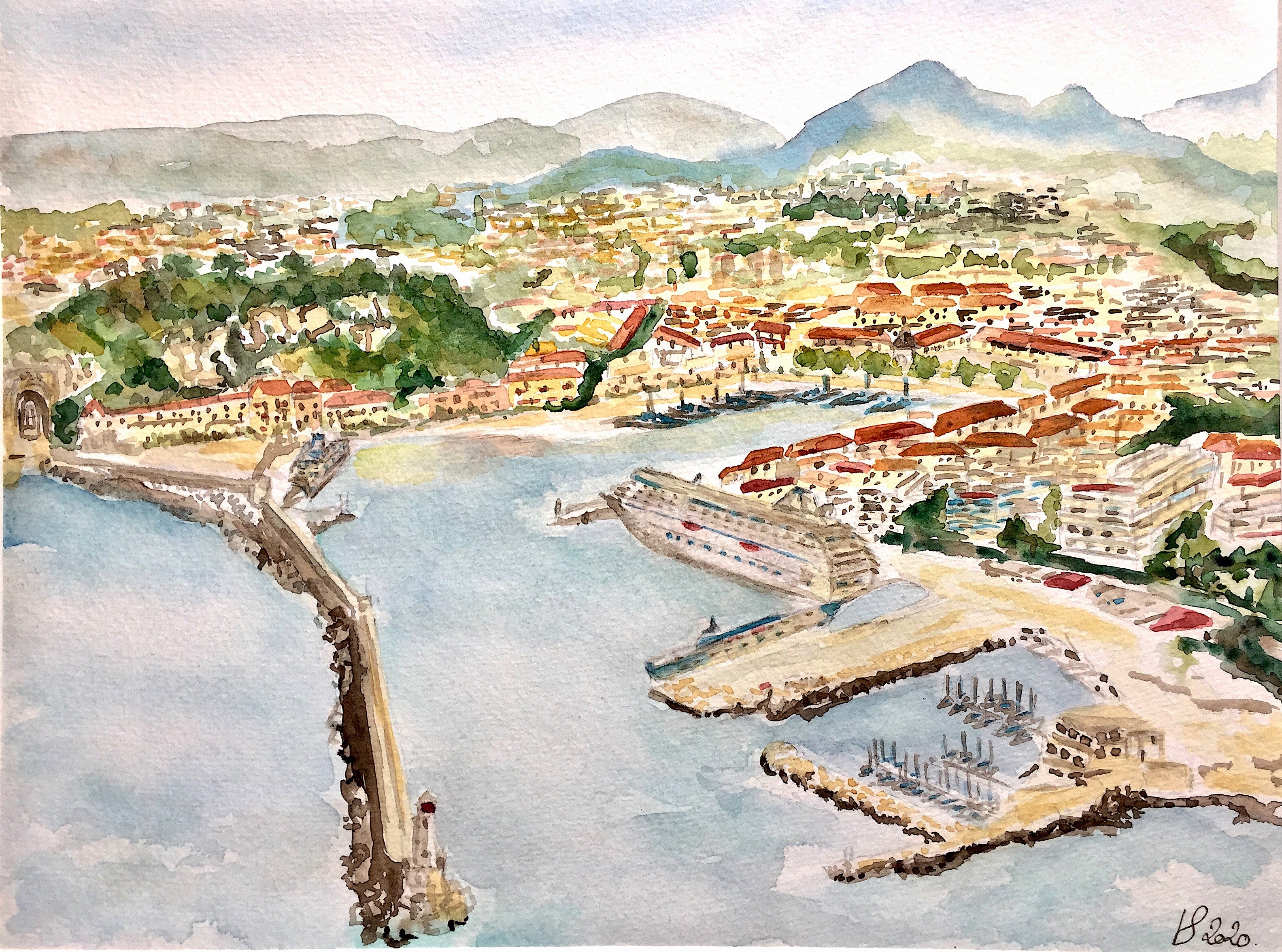 Port de Nice , carte postale